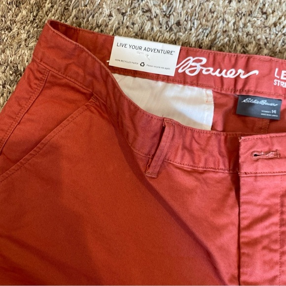 Eddie Bauer Shorts Red 14 Women's Willit Stretch Legend Wash Short - Picture 3 of 7